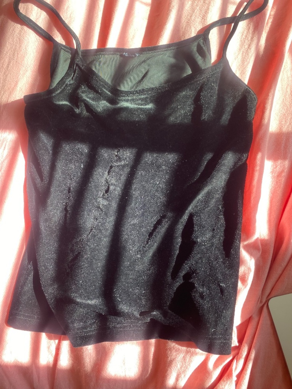 Black velvet tank